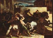  Theodore   Gericault The Race of the Barbary Horses oil painting